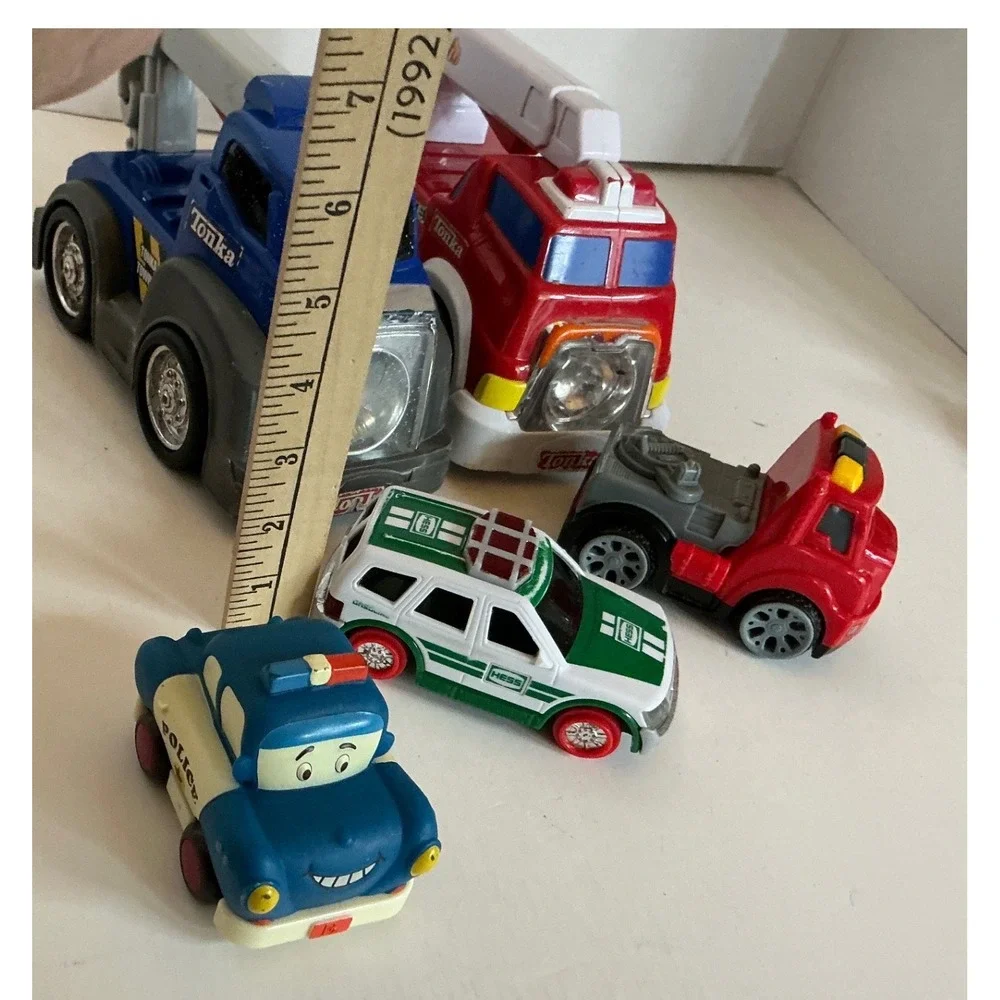 Tonka Hess Toy Truck Lot Fire Rescue Police Car Service Vehicles Set of 6